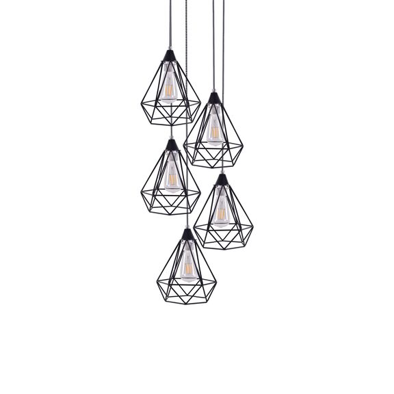 Se148-19-5 Mila Pendant Lamp Black Metal+