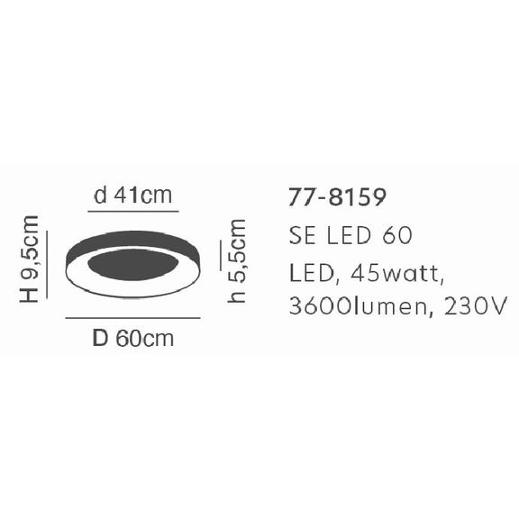 Se led 60 Amaya Ceiling Brushed Gold δ3