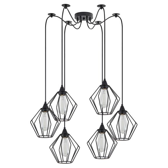 Se21-bl-b10-bl6-gr1 Adept Pendant Black Metal Grid Pendant+