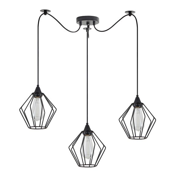 Se21-bl-b10-bl3-gr1 Adept Pendant Black Metal Grid Pendant+