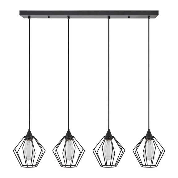 Se21-bl-b10-4bl-gr1 Adept Pendant Black Metal Grid Pendant+