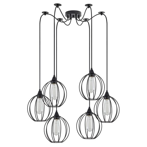Se21-bl-b10-bl6-gr2 Adept Pendant Black Metal Grid Pendant+