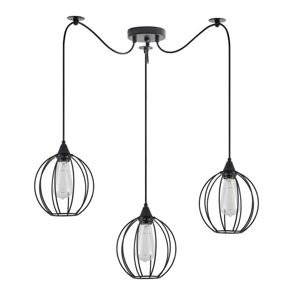 Se21-bl-b10-bl3-gr2 Adept Pendant Black Metal Grid Pendant+