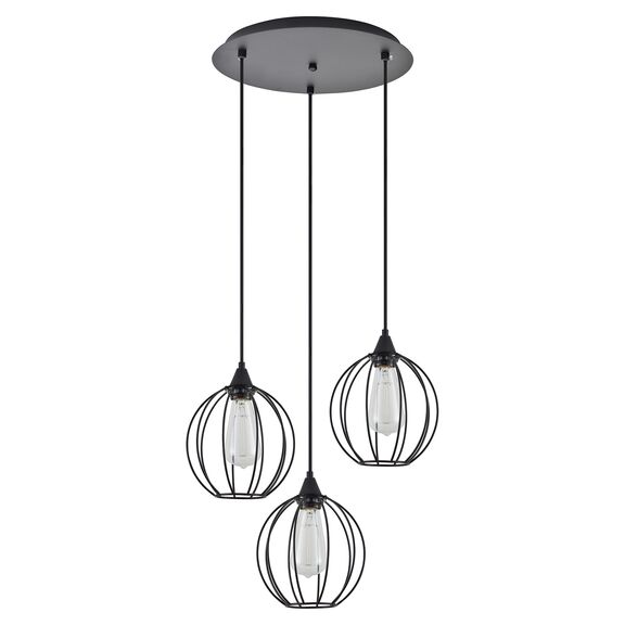 Se21-bl-b10-3bl-gr2 Adept Pendant Black Metal Grid Pendant+