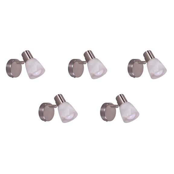Se 130-c1 (X5) Softy Packet Nickel mat Adjustable Spotlight With Opal Glass+