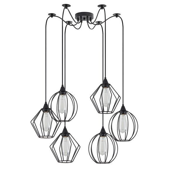 Se21-bl-b10-bl6-Gr12 Adept Flex Black Metal Grid Pendant+