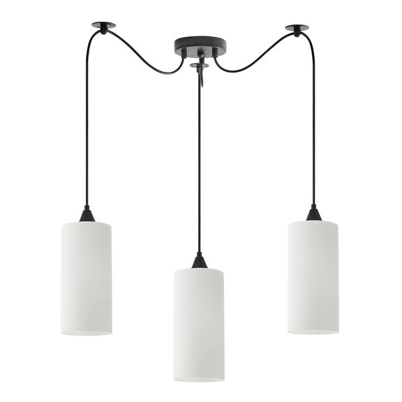 Se21-bl-4-bl3-gl3 Adept Tube  Pendant White Glass+