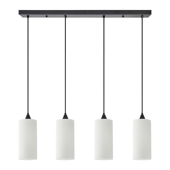 Se21-bl-4-4bl-gl3 Adept Tube  Pendant White Glass+
