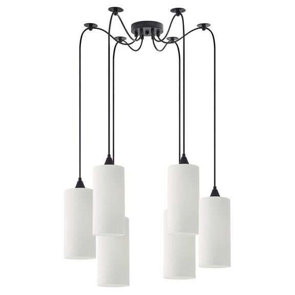 Se21-bl-4-bl6-gl3 Adept Tube  Pendant White Glass+