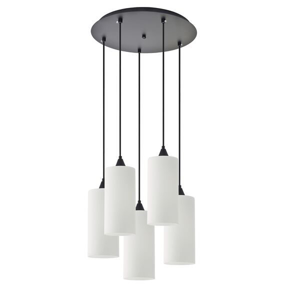 Se21-bl-4-5bl-gl3 Adept Tube  Pendant White Glass+