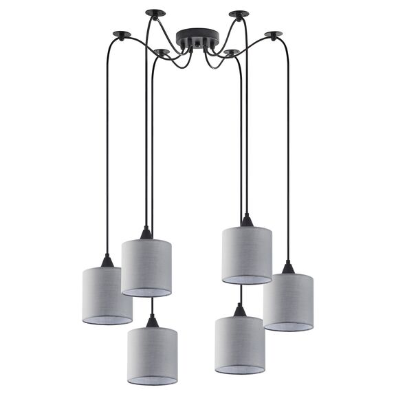 Se21-bl-b10-bl6-sh2 Adept Pendant Grey Shade Pendant +