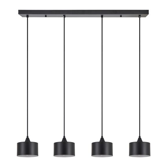 Se21-bl-b10-4bl-ms1 Adept Pendant Black Metal Shade+