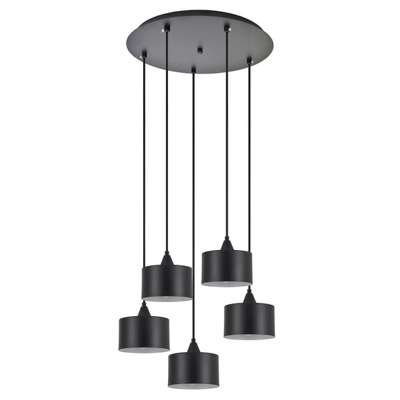 Se21-bl-b10-bl5-ms1 Adept Pendant Black Metal Shade +