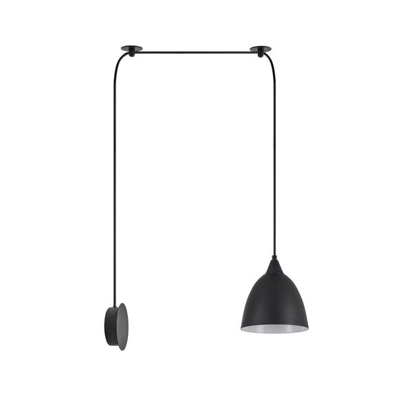 Se21-bl-b10-Bl1w-ms2 Adept Pendant Black Metal Shade +