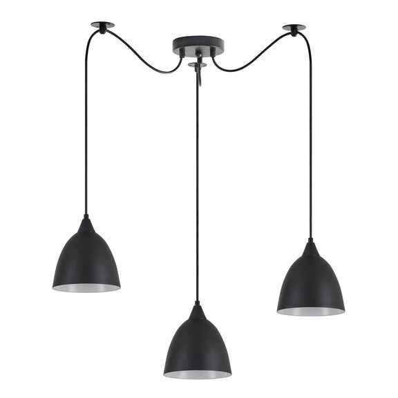 Se21-bl-b10-bl3-ms2 Adept Pendant Black Metal Shade +