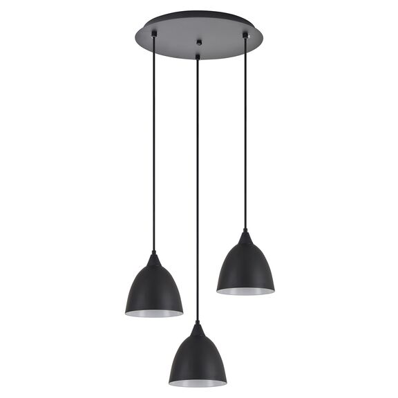 Se21-bl-b10-3bl-ms2 Adept Pendant Black Metal Shade +