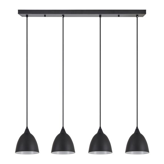 Se21-bl-b10-4bl-ms2 Adept Pendant Black Metal Shade +