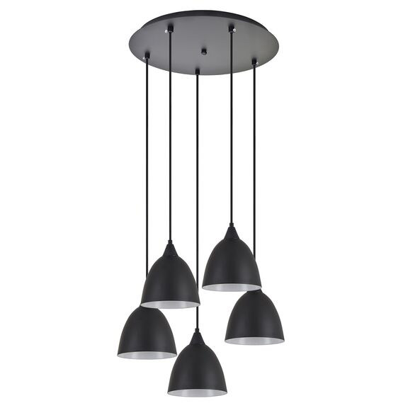 Se21-bl-b10-5bl-ms2 Adept Pendant Black Metal Shade +