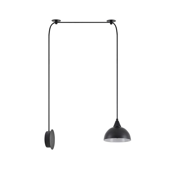 Se21-bl-b10-Bl1w-ms3 Adept Pendant Black Metal Shade+