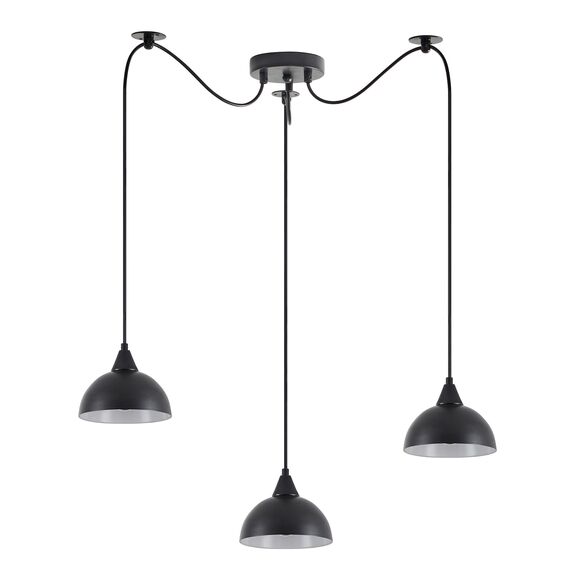 Se21-bl-b10-bl3-ms3 Adept Pendant Black Metal Shade +