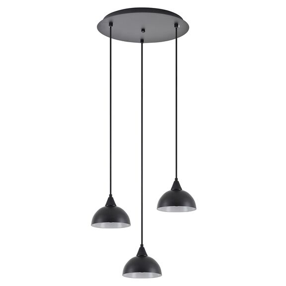 Se21-bl-b10-3bl-ms3 Adept Pendant Black Metal Shade +