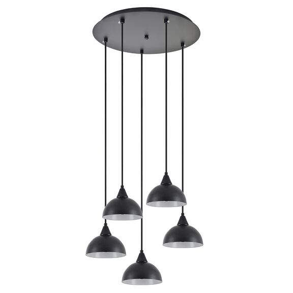 Se21-bl-b10-5bl-ms3 Adept Pendant Black Metal Shade +