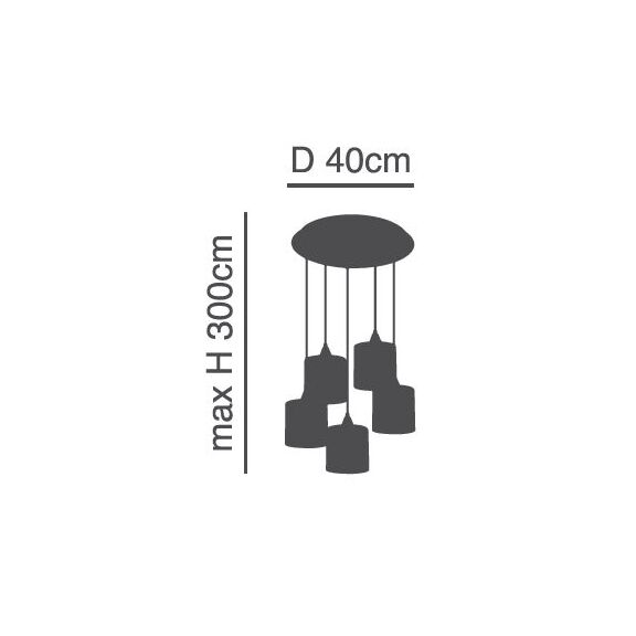 Se21-bl-b10-bl5-sh1 Adept Pendant White Shade Pendant+
