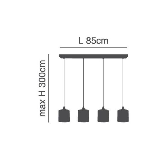 Se21-bl-b10-4bl-sh2 Adept Pendat Grey Shade Pendant+
