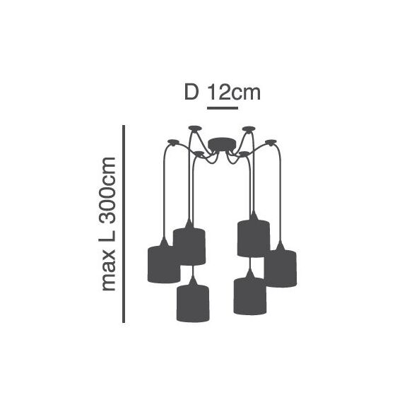 Se21-bl-b10-bl6-sh1 Adept Pendant White Shade Pendant +