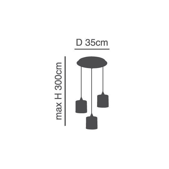 Se21-bl-b10-bl3-sh1 Adept Pendant White Shade Pendant+