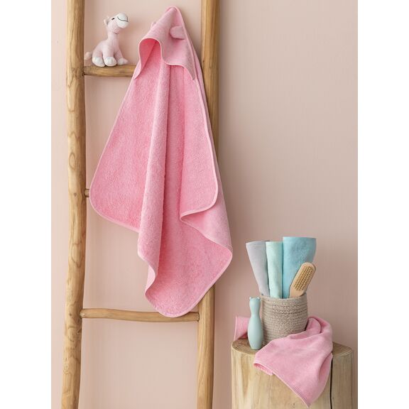 Σετ Μπουρνουζοπετσετες με Κουκουλα Baby Bath 70x75 Robin fog