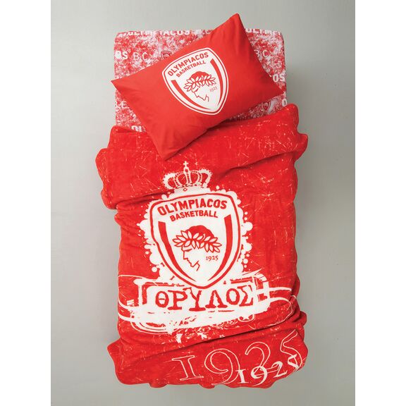 Κουβέρτα Βελουτέ Μονή Olympiacos B.c. 155x215 Velour/3