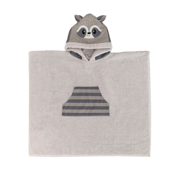 Poncho Kids Bath Racoon