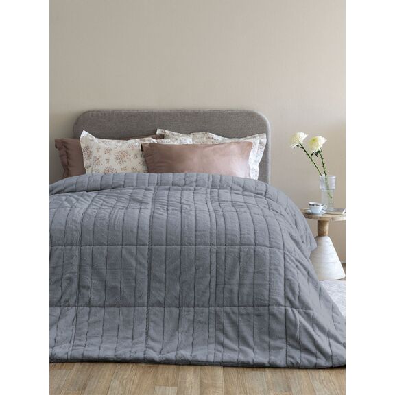 Γούνα με Γέμιση Διπλή 220x240 Etta gri