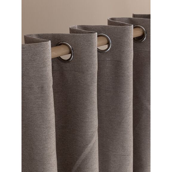 Κουρτίνα με Τρουκς 140x260 Cress Beige
