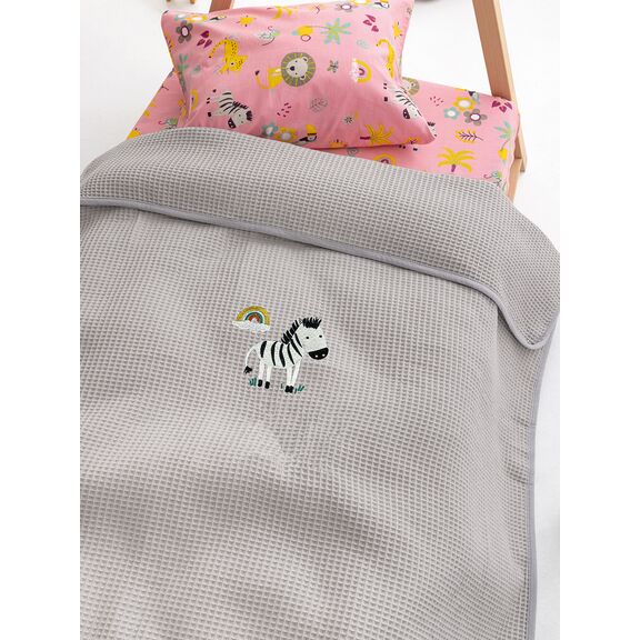 Κουβέρτα Πικέ Αγκαλιάς Baby Blankets 80x110 Candy/2 Grey
