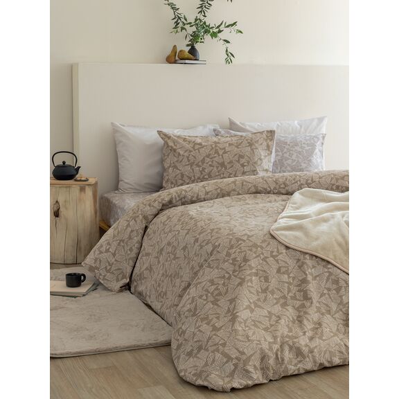 Σετ Σεντόνια Υπέρδιπλα Flannel Beauty 240x265 Fb0225 Χωρίς Λάστιχο