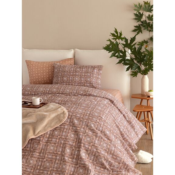 Σετ Σεντόνια Υπέρδιπλα Flannel Beauty 240x265 Fb0229 με Λάστιχο