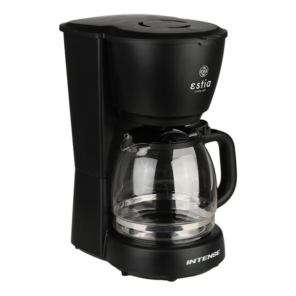 Estia Καφετιερα Φιλτρου Intense Dark Πλαστικη 1000w με Γυαλινη Κανατα 1.25lt ματ
