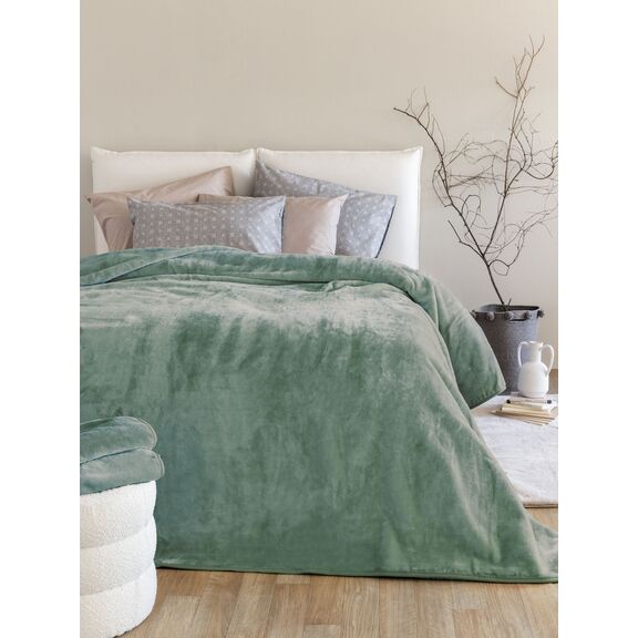 Κουβέρτα Βελουτέ 160x220 Dream Velour/3 Olive