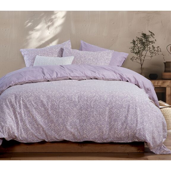 Σεντόνια king size Φανελένια Σετ 4τμχ. 270x260cm Βαμβάκι nef-nef flannel collection sorial - mauve 0