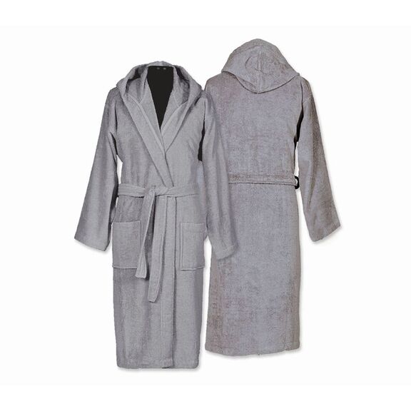 Μπουρνούζι Με Κουκούλα nef-nef Βαμβάκι Πενιέ large comfort/ grey 020211