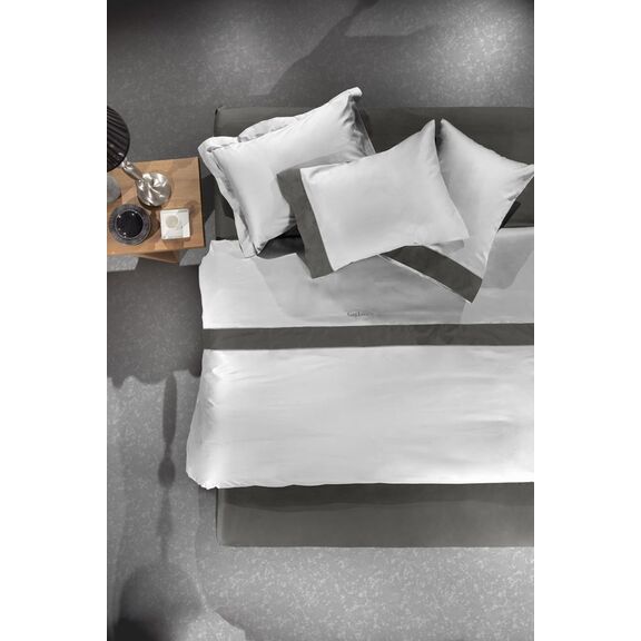 Σετ 4τμχ Σεντόνια Silky Silver-Anthracite 270x280 guy Laroche  100% Cotton Satin