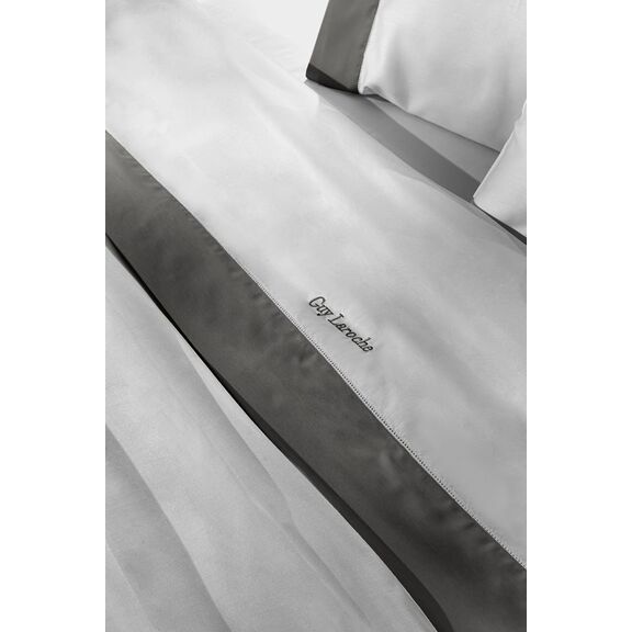 Σετ 4τμχ Σεντόνια Silky Silver-Anthracite 270x280 guy Laroche  100% Cotton Satin