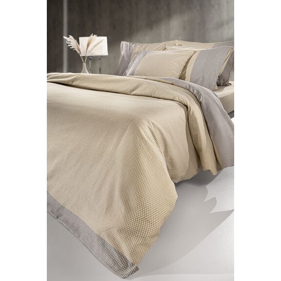 Σετ 4τμχ Σεντόνια Verona Taupe Flannel με Λάστιχο 165x200+35 guy Laroche  100% Cotton Flannel