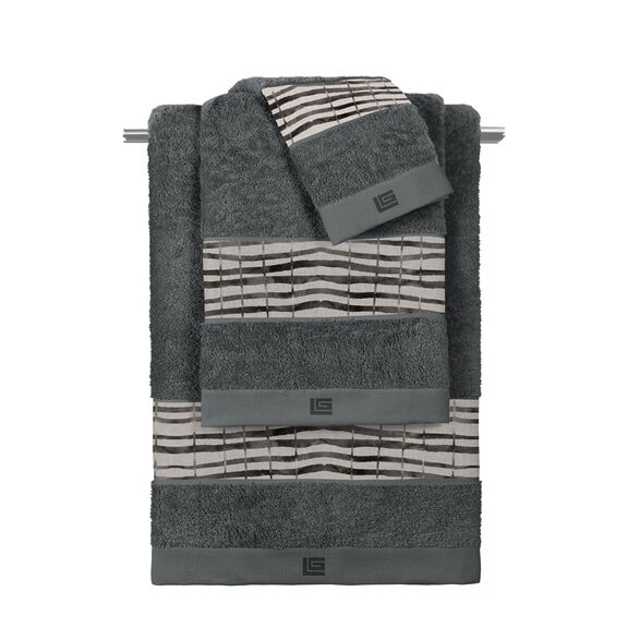 Σετ 3τμχ Πετσέτες Azzam Wenge-Anthracite guy Laroche  100% Cotton 500 Gr/m 2
