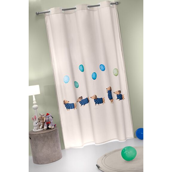 Κουρτίνα Soft - Touch pet Blue με Τρουκς 160x240 Saint Clair  100% Polyester