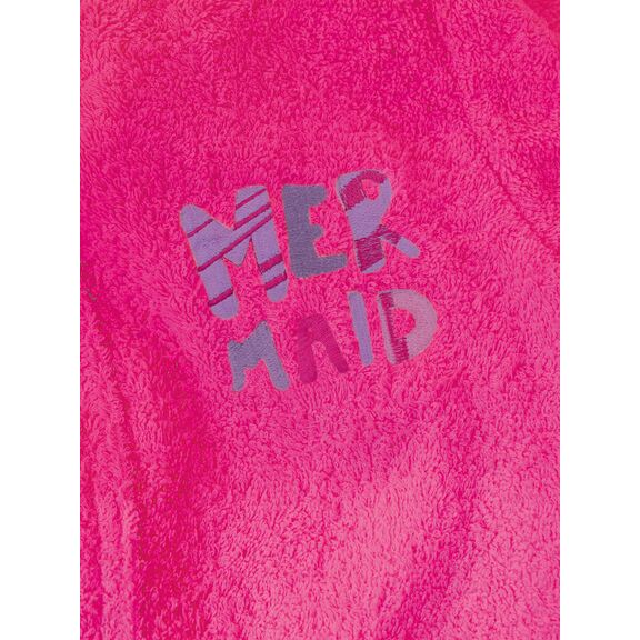 Μπουρνούζι με Κουκούλα Kids Bath Mermaid Fuchsia 12-14
