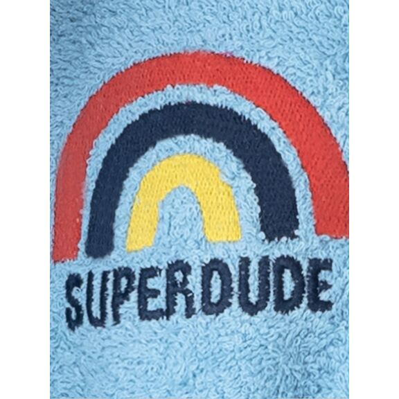 Μπουρνούζι με Κουκούλα Kids Bath Super Dude Ciel 2-4