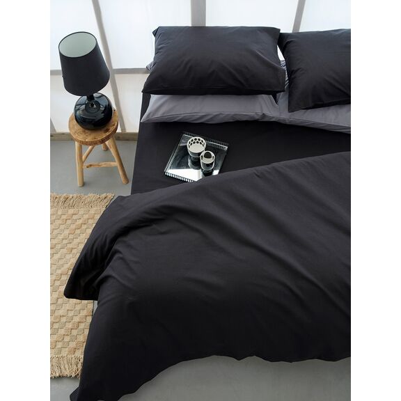 Σεντόνι Υπέρδιπλο mix & Match Etoile jet Black με Λάστιχο 170x200+30